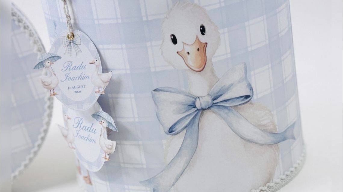 Trusou de botez cu rățuște Silly Goose 28